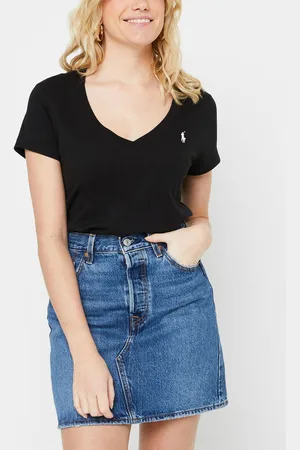 Ralph Lauren T-shirt col en V en jersey by