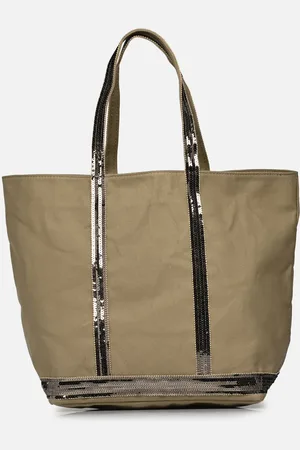 Vanessa Bruno Cabas L Porte Epaule En Toile Coton Et Paillettes by
