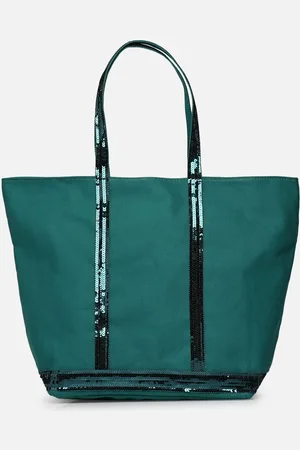 Vanessa Bruno Cabas L Porte Epaule En Toile Coton Et Paillettes by