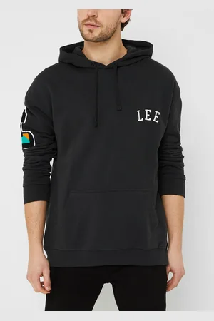 Lee Applique Hoodie Washed Black-L84Stjon by