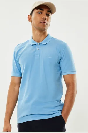 Lee NAT DYE POLO ICE BLUE-L65CQSUY by