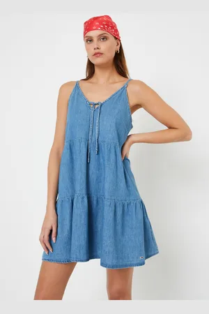 Tommy Hilfiger Tjw Tiered Chambray Dress by