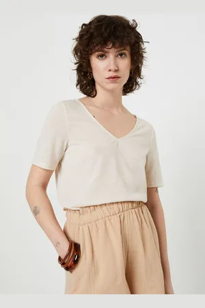 VILA Visina V-Neck S/S Top - Noos by