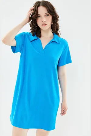 VILA VIFROTTE V-NECK S/S POLO DRESS/SU/LS by