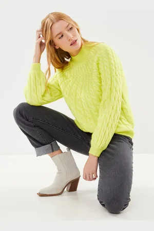 VILA Vioya High Neck LS Cable Knit TopSu by