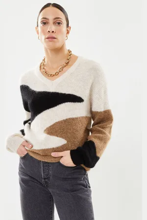 VILA Visaga Ls V-Neck Knit/Rou by