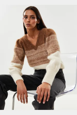 VILA Vimalou L/S V-Neck Knit Top/Rou by