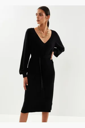 VILA Viril Rev V-Neck Knit Dress - Noos by