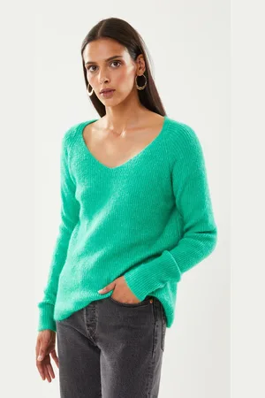 Pieces® Pcellen Ls V-Neck Knit Noos Bc by