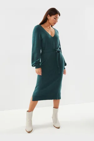 VILA Viril Rev V-Neck Knit Dress - Noos by