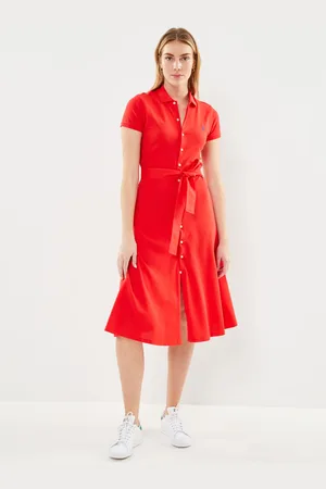 Ralph Lauren Btn Polo Drs-Short Sleeve-Day Dress by