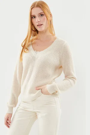 VILA Videbra Rev L/S V-Neck Knit Top by