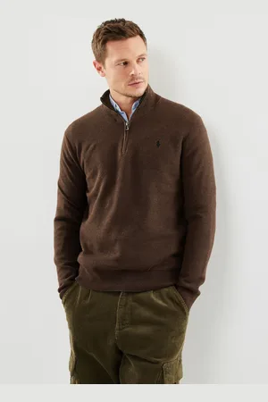 Ralph Lauren Pull demi-zippé en coton piqué 710932304 by