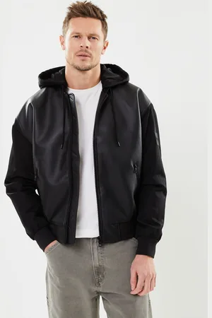 Calvin Klein Faux Leather Bomber by