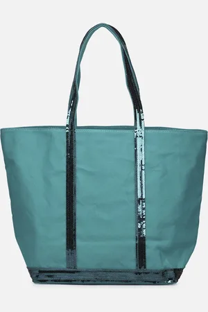 Vanessa Bruno Cabas L Porte Epaule En Toile Coton Et Paillettes by