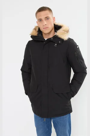 Schott NYC Parka A Capuche Fausse Fourrure by