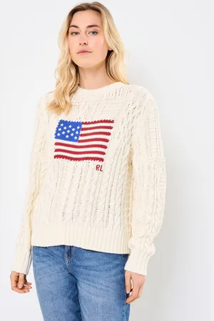 Ralph Lauren Aran Flg Po-Long Sleeve-Pullover by