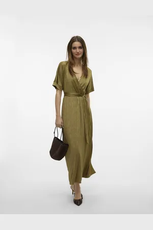 VERO MODA VMCABINA C/S V-NECK 7/8 DRESS JRS LCS by