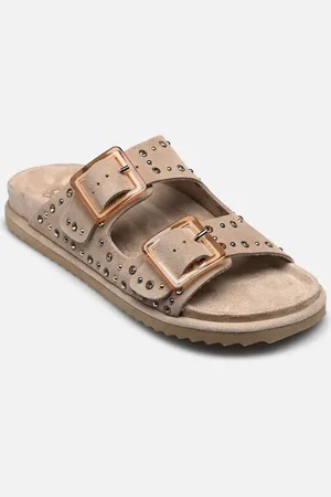 Colors of California Two buckle sandal with studs by