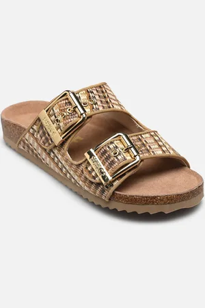 Colors of California Two buckle sandal in rafia by