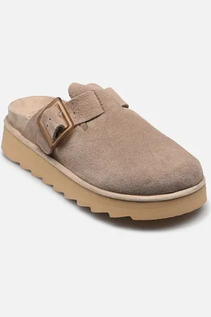 Colors of California Platform sabot in leather by