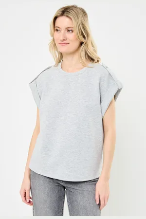 VILA VISIFFI O-NECK CAP SLEEVE TOP/PB by