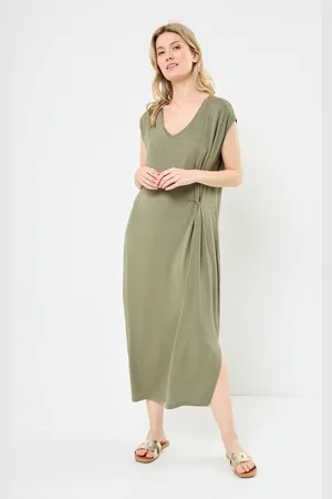 Pieces® PCTALYSE SS V-NECK DRESS JRS FC BC by