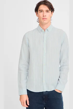 Casual Friday CFDALLAS LS BD striped 100% linen shirt by