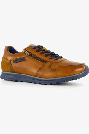 Bugatti Leren heren sneakers bruin