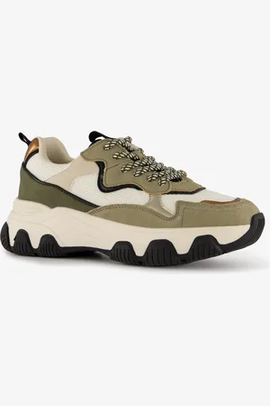 Blue Box Dames dad sneakers kaki