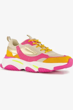 Blue Box Dames dad sneakers oranje