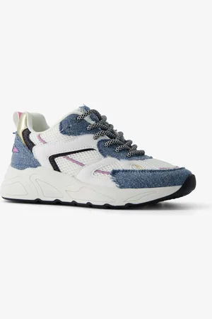 Blue Box Meisjes dad sneakers met denim details