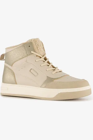 Blue Box Hoge meisjes sneakers goud