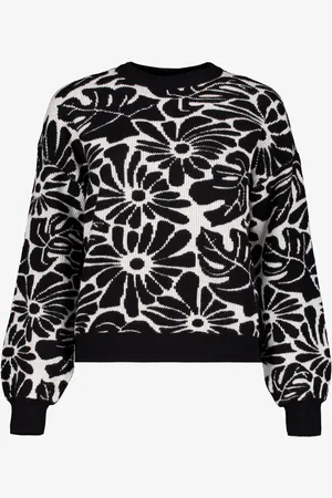 TwoDay Gebreide dames trui met bloemenprint