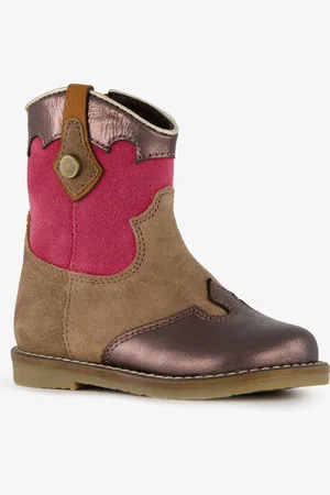 Groot Suede meisjes western enkellaarsjes