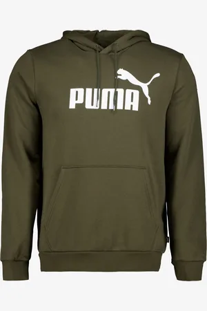 PUMA Essentials Big Logo heren hoodie donkergroen