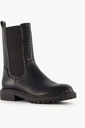 Blue Box Dames croco chelsea boots