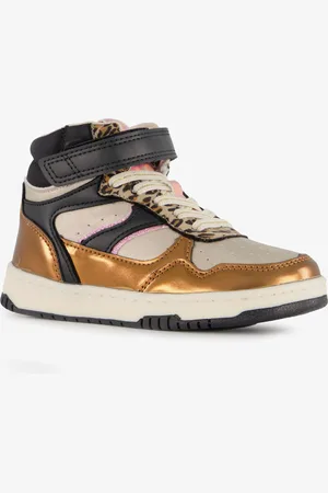 Blue Box Hoge meisjes sneakers goud