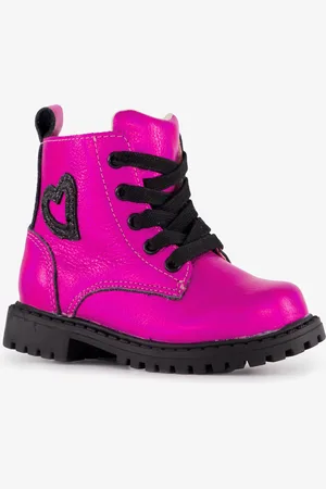 TwoDay Leren meisjes veterboots