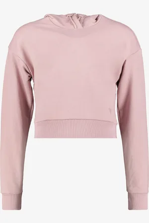 Osaga Cropped meisjes hoodie lichtroze