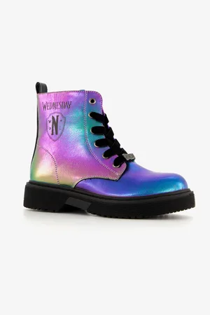 Wednesday Metallic meisjes veterboots multicolor