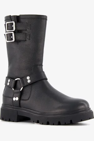 Groot Leren meisjes biker boots