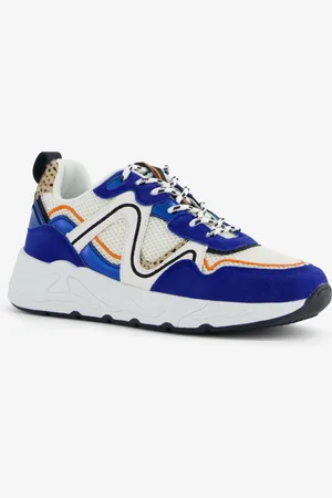 Blue Box Dames dad sneakers met panterprint
