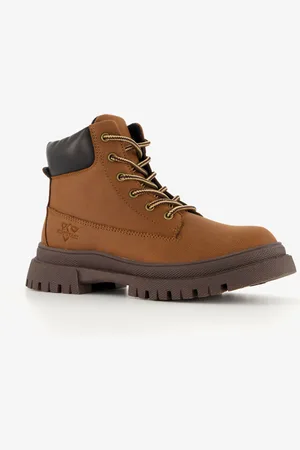 Blue Box Jongens veterboots cognac