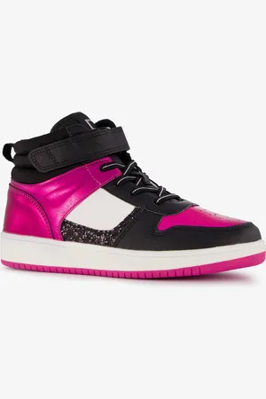 Blue Box Hoge meisjes sneakers roze metallic