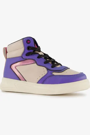 Blue Box Hoge meisjes sneakers metallic