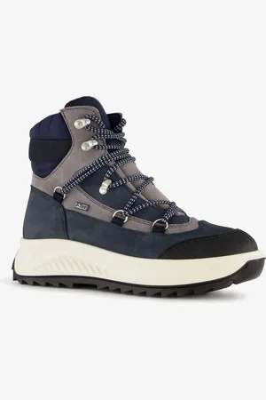 Be Mine Leren dames veterboots blauw