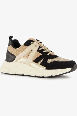 Blue Box Dames dad sneakers met teddy detail