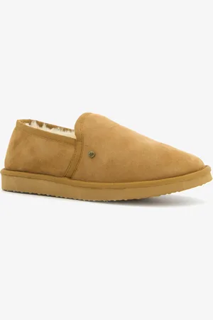 Hush Puppies Suede pantoffels met merino wol