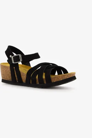 Hush Puppies Leren sandalen met sleehak